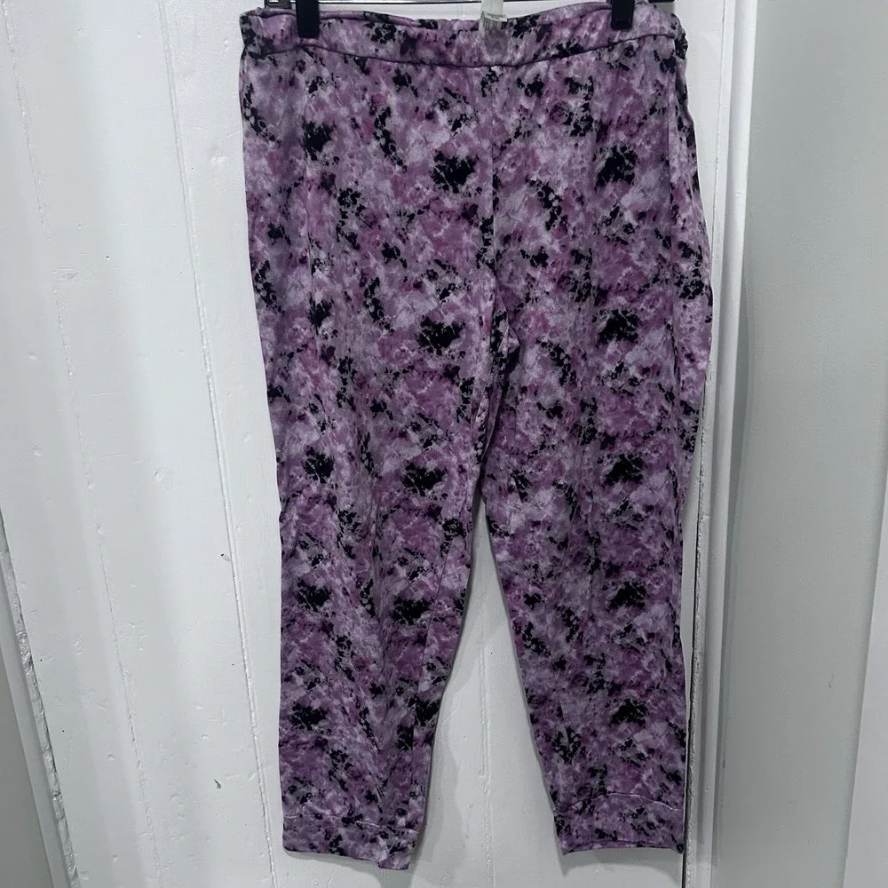 Jessica Simpson 2 Piece Purple PJ Lounge Set Petite XL Long Sleeve Henley